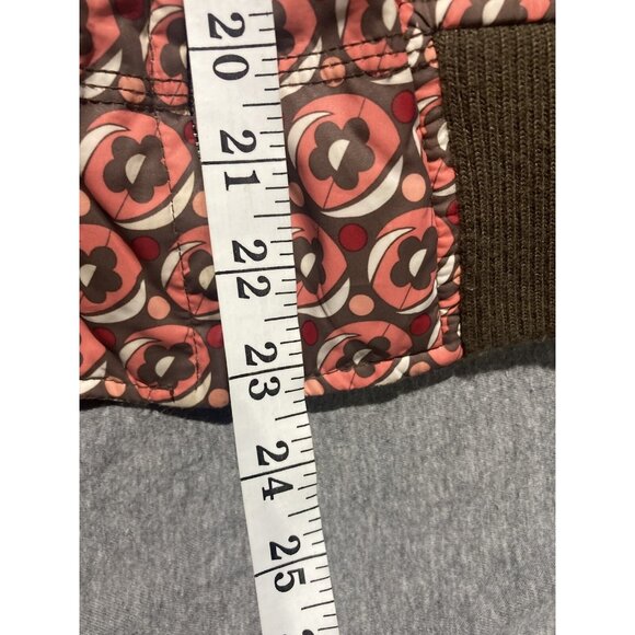 Aeropostale Hooded Vest Women’s Size Medium Brown/ Coral - Picture 5 of 8